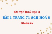 Bài 1 trang 71 SGK Hóa 8: Xác định phần trăm theo khối lượng của nguyên tố, lập công thức hoá học của hợp chất